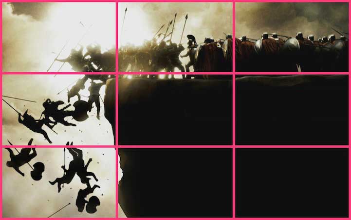 La composizione fotografica nel film: 300
