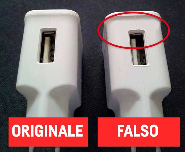 Come riconoscere un caricabatterie Samsung falso Come riconoscere un caricabatterie Samsung falso