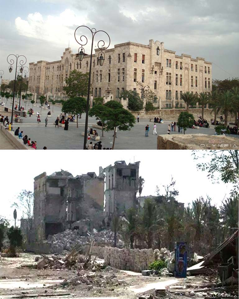 Costruzione archeologica della vecchia cittadella di Aleppo