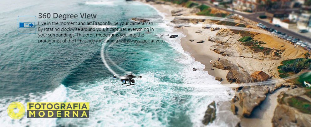 Le varie modalità di ripresa del drone Simtoo Dragonfly Pro