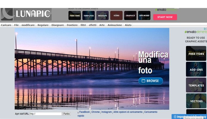 Scontornare foto da browser con Lunapic