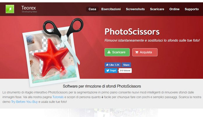 Photoscissors: Il miglior programma per scontornare foto online