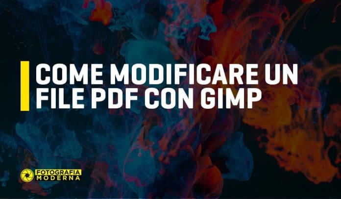 come modificare file pdf con gimp