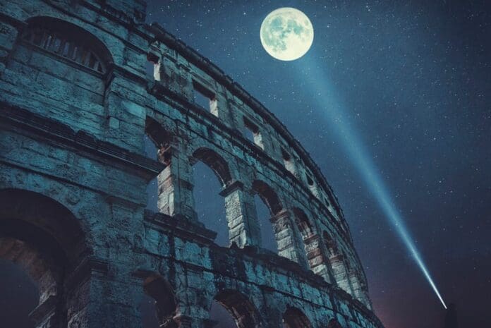 foto colosseo di notte